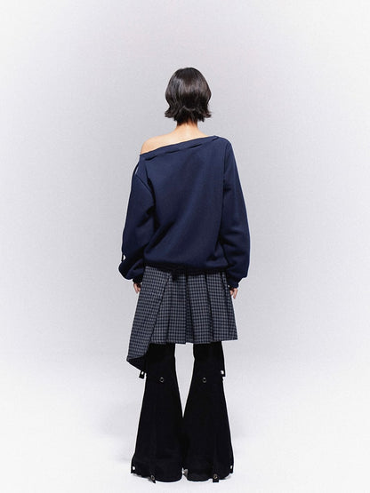 Vintage Straps on Pants Black Dangling Cargo Flap with Flared