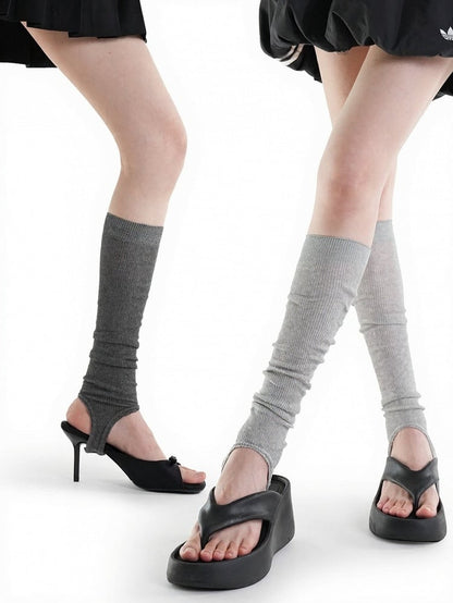Ribbed Trim Striped Calf Socks in 5 Colors - ModaSwings