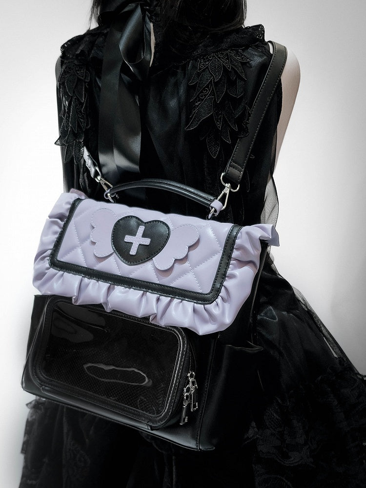 Bag Ita Purple Accents Black with Jirai Wing Kei and Angel Heart
