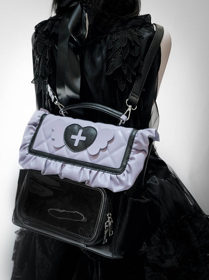 Bag Ita Purple Accents Black with Jirai Wing Kei and Angel Heart