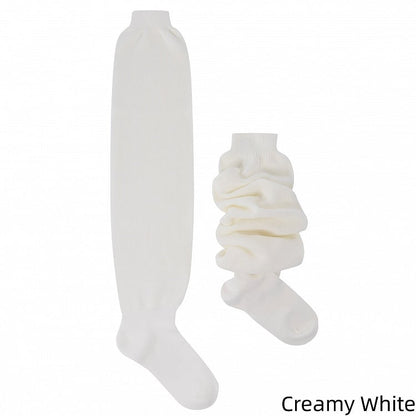 JK Socks Loose Slimming 70CM White/White/Black Creamy
