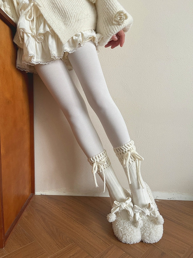 Cuffs Drawstring Ribbed with Socks