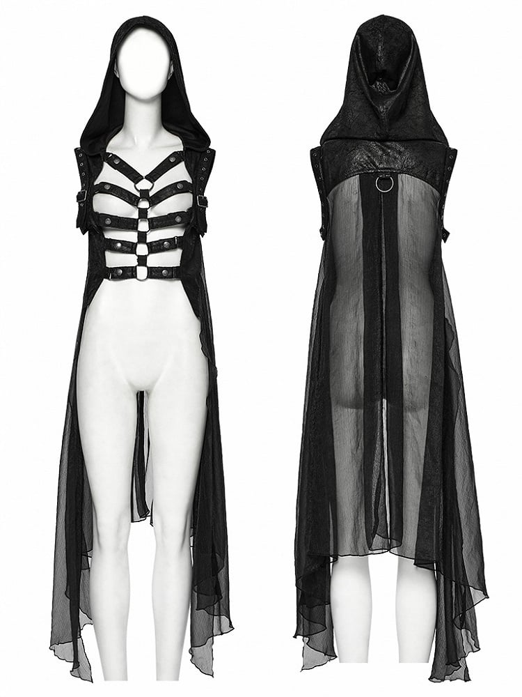 Black Punk Hollow Skeleton Personalized Vest