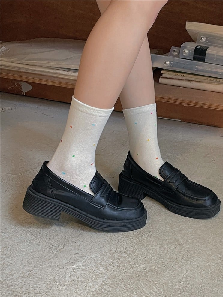 3 Pattern Options Calf Multi-Color Socks