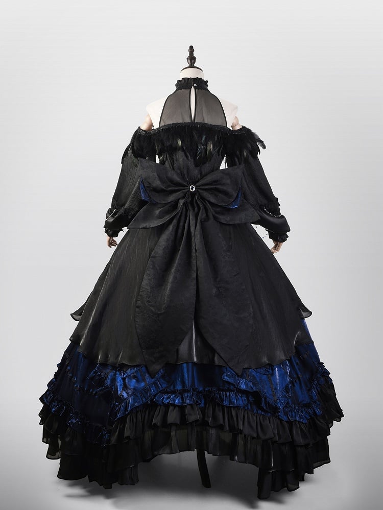 Gothic Lolita Boned High Waist Layered Long Skirt