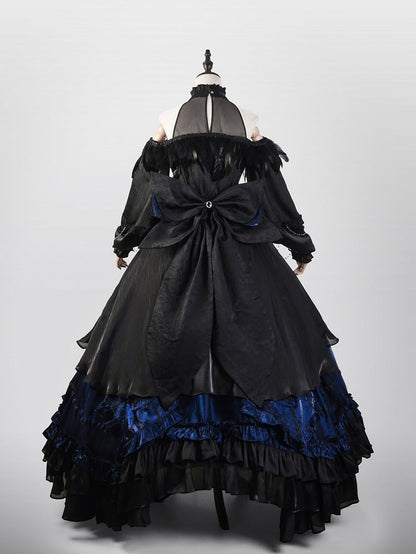 Gothic Lolita Boned High Waist Layered Long Skirt