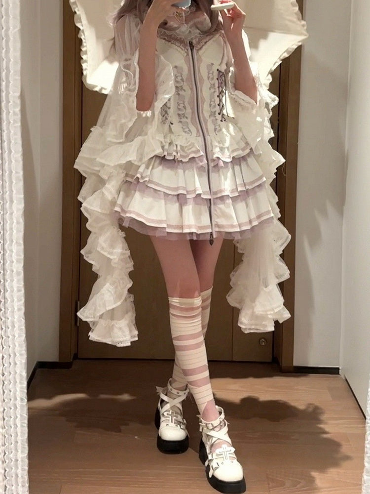 Lolita Classic Blouse Off-the-Shoulder White Sleeves Elegant Bell