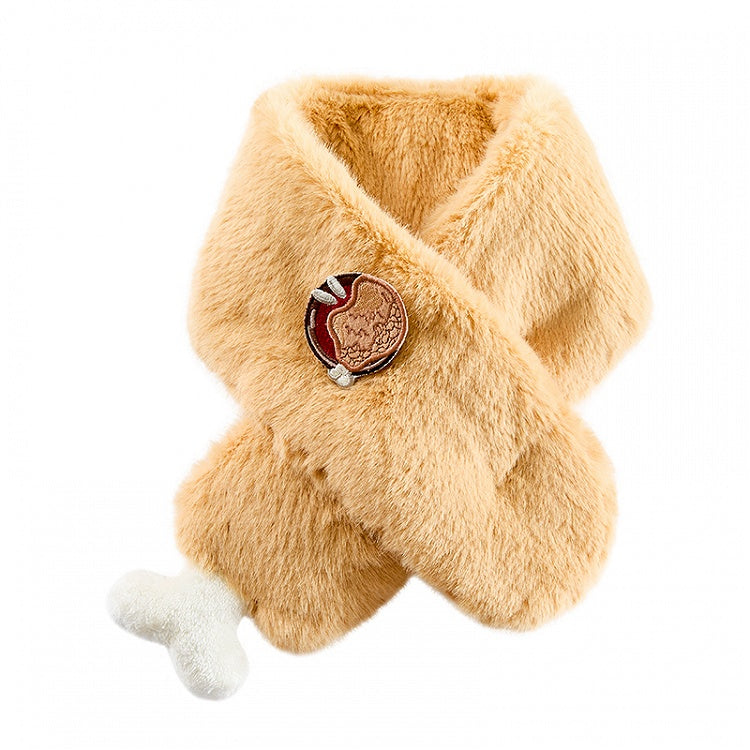 Yellow Plush Turkey Winter Leg Scarf