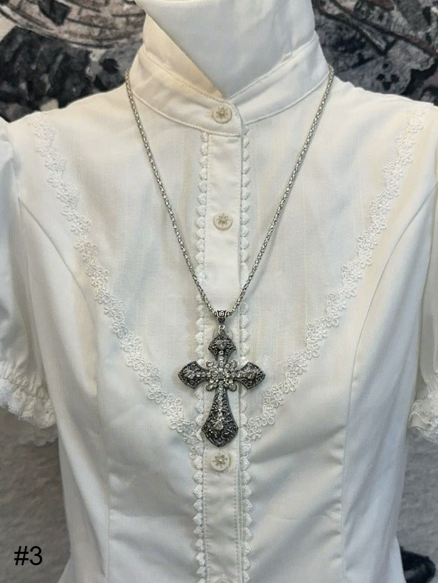 Gothic Punk Style Silver Necklace - Boobi Shop