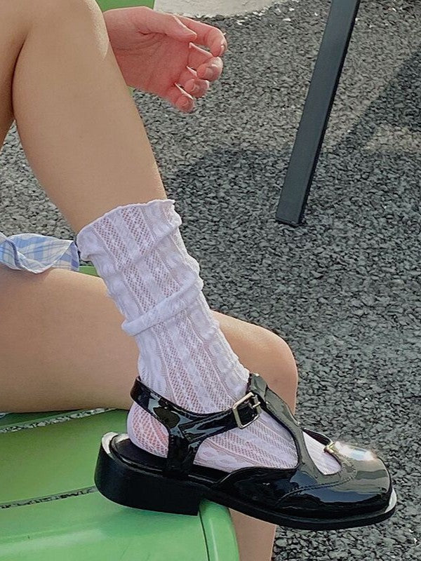 5 Color Options Cut-Out Design Ankle Socks