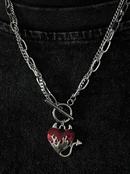 Silver Heart Pendant Necklace - Strange Sugar