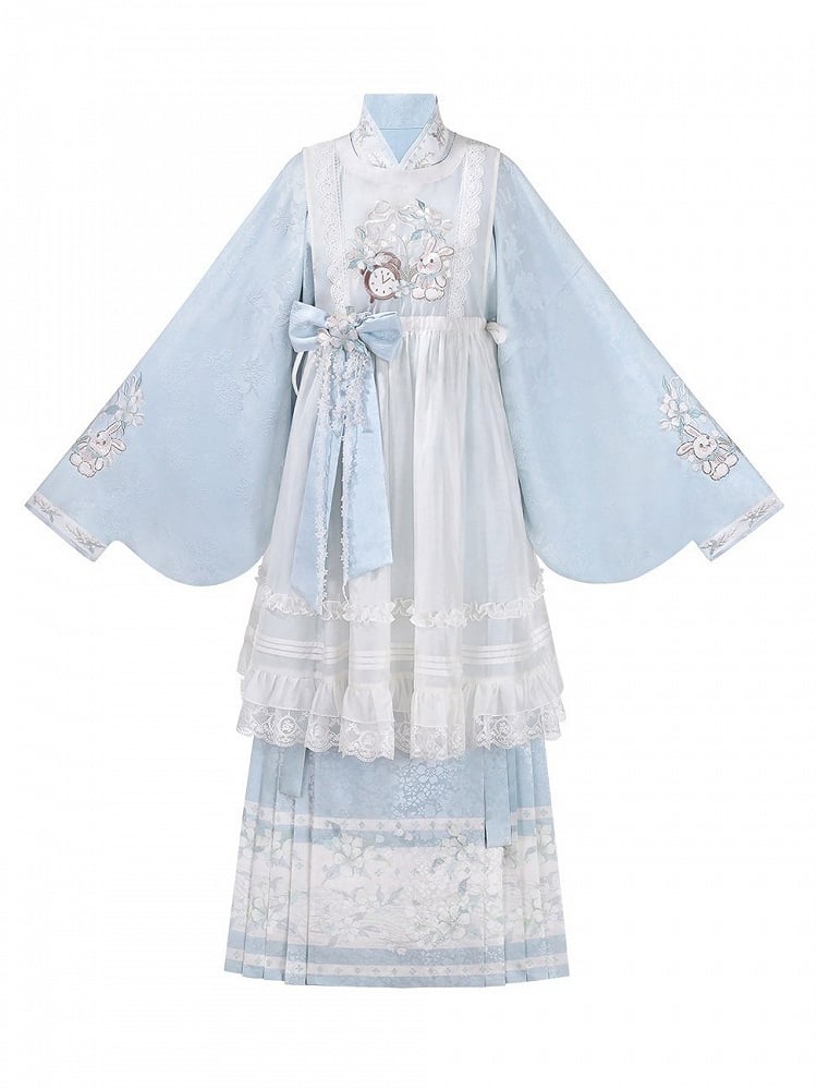 Alice in Wonderland Chinese Style Lolita Outfit Set for Spring Autumn - Unknown Star