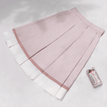 JK-Rock mit einheitlichem Saum, Beige, Faltenkasten, 55 cm, Rosa