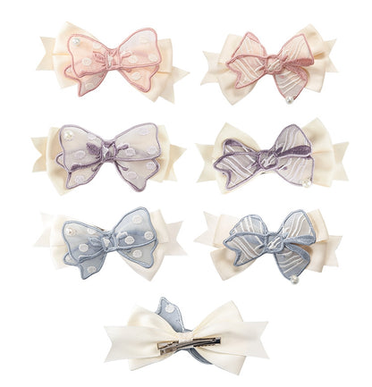 Pink / Blue / Purple Bowknot Hairclip