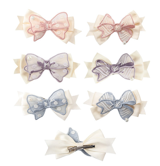 Pink / Blue / Purple Bowknot Hairclip