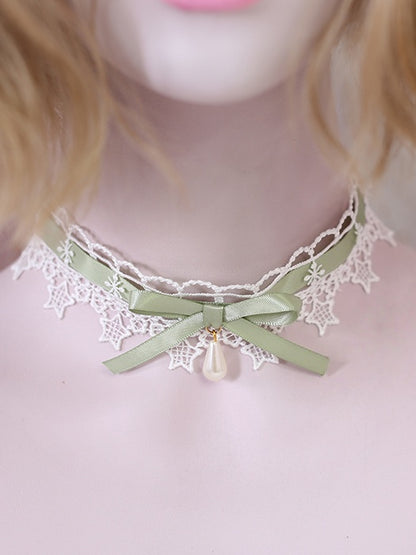 Lace Star Cute Bowknot Colors 12 Choker Lolita