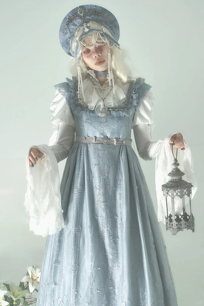 Gray Cathedral Empire Waist Dress Gothic Lolita JSK