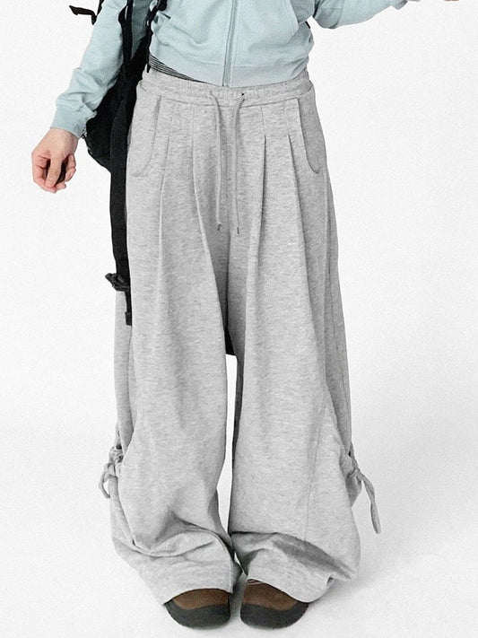 Daily Sweatpants Kwaii with Drawstring Waist Grey Elastic - Covered