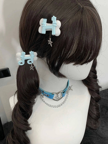 4 Color Options Hairclips Note Cat Music Creamy