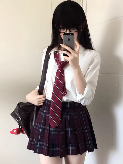 スタイル ホワイト プレッピー シャツ