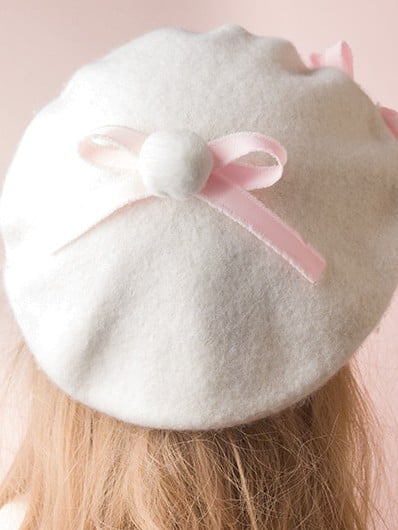 Sweet 7 Bowknot Color Beret Lolita Options