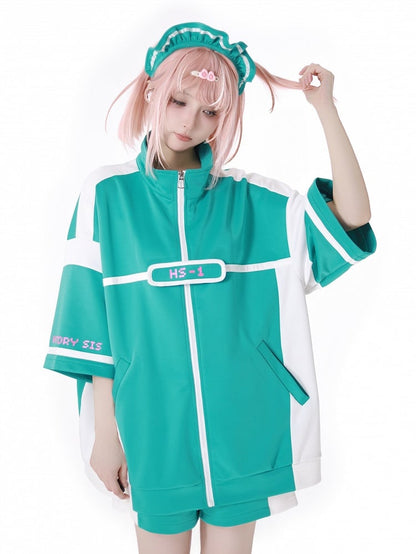 Jirai Kei Ruffled KC Green White