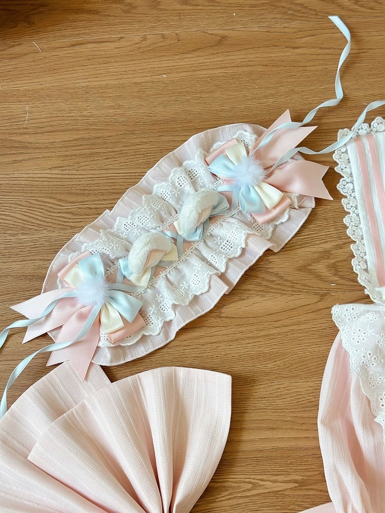 Sweet Kitty Ears Plush Hairband Bowknot