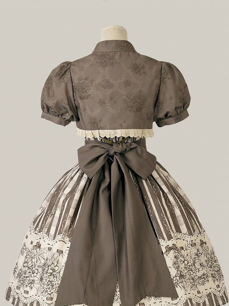 Puff Brown Sleeevs Bolero