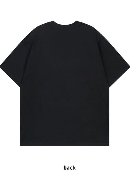 Gradient White Sleeve Short Print Top With Letter Orange Black