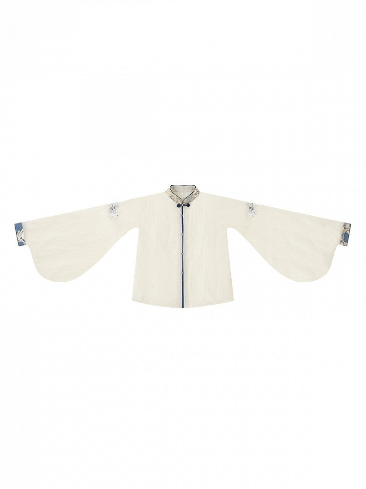 Hanfu Lolita Blouse Jumper Skirt Embroidery Pipa Sleeves - Zao Jing Ji