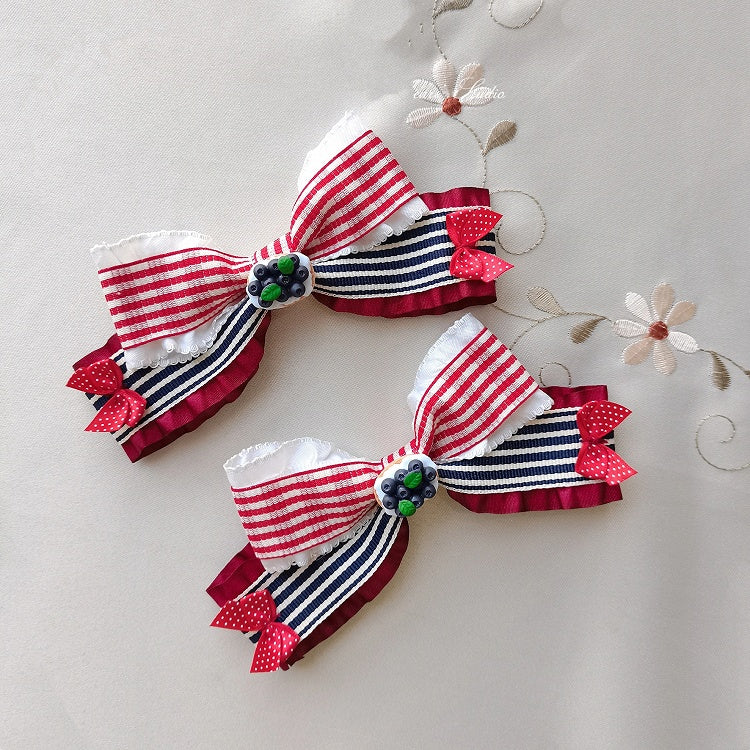 Fruits Hairclip Bowknot