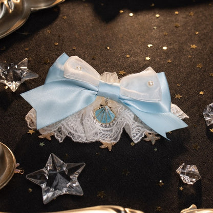 Charm White/Blue/Purple/PurpleBlue Starfish With Socks Calf Cuffs Lace Detachable Hollow-out