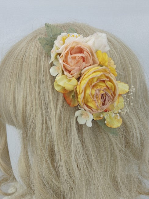 Hairclip Color Details Handmade 7 Flower Options