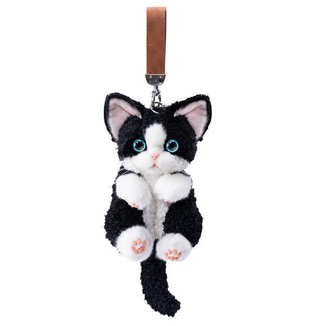 Black/Gray/White Devon Keychain Cute Cat