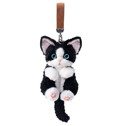 Black/Gray/White Devon Keychain Cute Cat