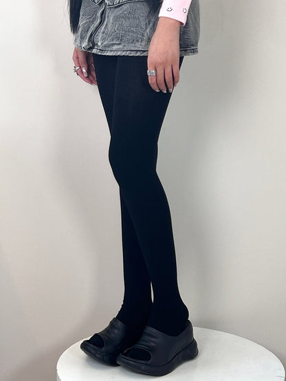 Knitted Pattern Ear Wheat Stripe Colors Vertical 5 Tights