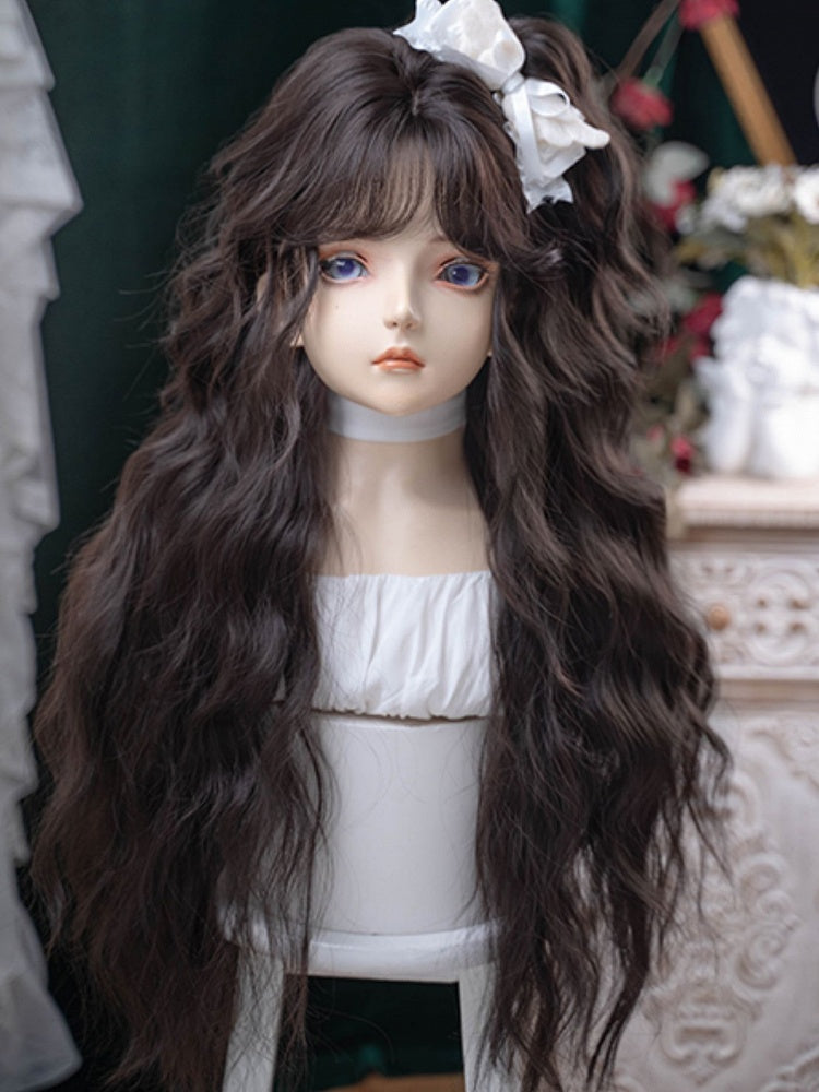 長さ83CM 前髪黒エアウィッグ付きウェーブ