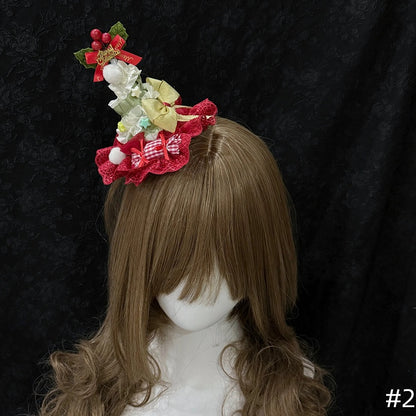Hats Three Christmas with Holly Lolita Styles -