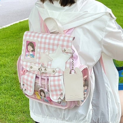Ohr Kawaii Abnehmbarer Halter mit Kartenrucksack Bunny Charm Pink Ita