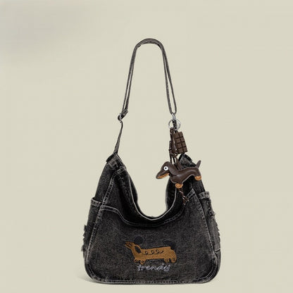 Colors Shoulder Embroidery Bag Dog 3