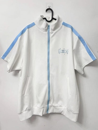 星刺繍天使Tシャツ バニーとホワイトブルー カイワイ