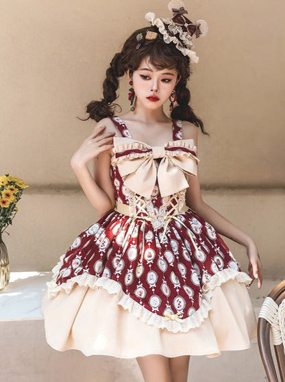 Dress Lolita Handle Print Ribbon