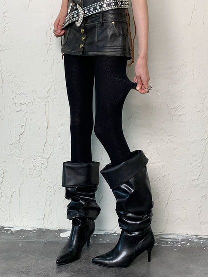 Punk-schwarze Strumpfhose