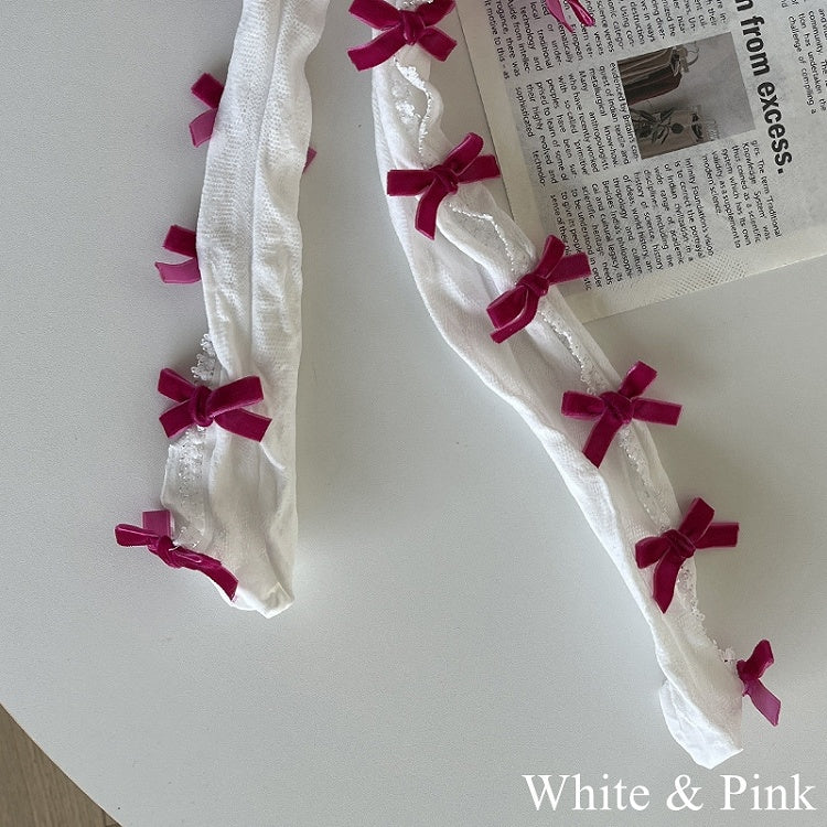 Floral Color Underknee with Options Design Bowknot Pattern 19 Cut-out Stockings