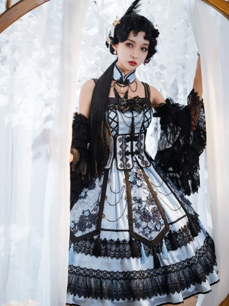 ブラックレースベルスリーブ