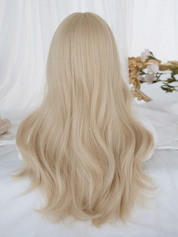 Perücke Pony Länge Blonde Luft Mit 60CM Wellig