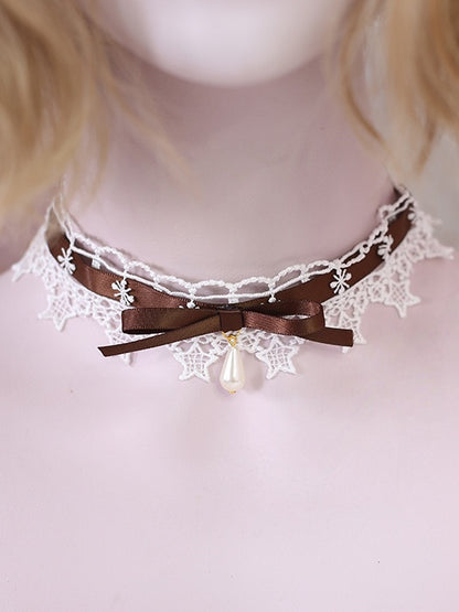 Lace Star Cute Bowknot Colors 12 Choker Lolita