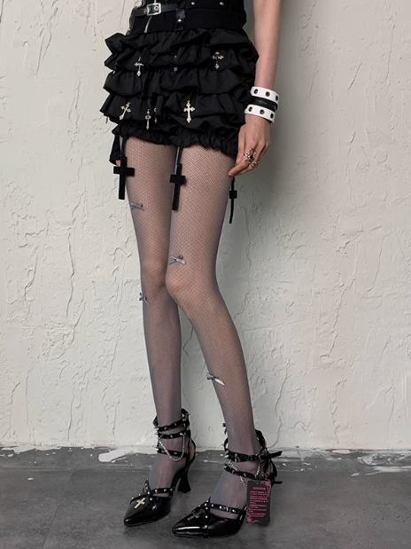 Details Punk Wasteland Tights Bowknot Colors 5 Y2K Options Grunge
