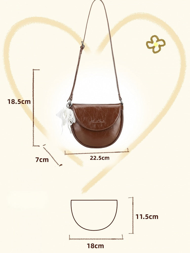 3 Colors PU Ita Shoulder Bag with Transparent Window - Aorda