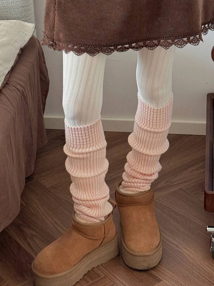 Slouchy Long 55cm Warmers Leg Ribbed Knit